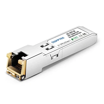 Image of QSFPTEK 1000BASE T RJ45 Copper SFP Transceiver, Gigabit to 1G Module for Cisco GLC T/SFP GE T, Ubiquiti UF 1G, Netgear, D Link, Supermicro, TP Other Switches, up 100m