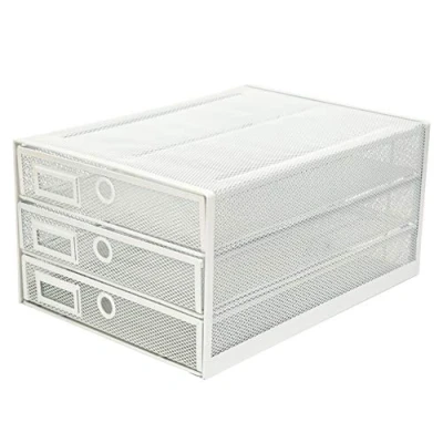 Image of EXERZ Paper Sorter 3 Tier Drawers A4 / Multifunctional Desk Organiser/Letter Tray Documents, Magazines, Notebooks and Letters White