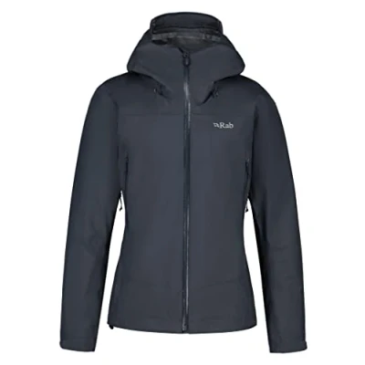 Image of Rab Women&#039;s Arc Eco Waterproof Breathable Jacket for Hiking, Trekking, &amp; Skiing Beluga 16