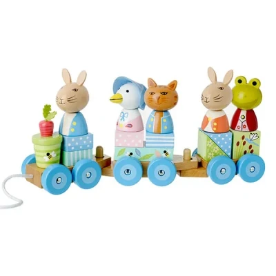 Image of Orange Tree Toys Peter Rabbit Puzzle Train Wooden Toy