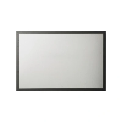 Image of Bi Office Dry Wipe Board, Silver Finish, Black Frame, 60 x 45 cm