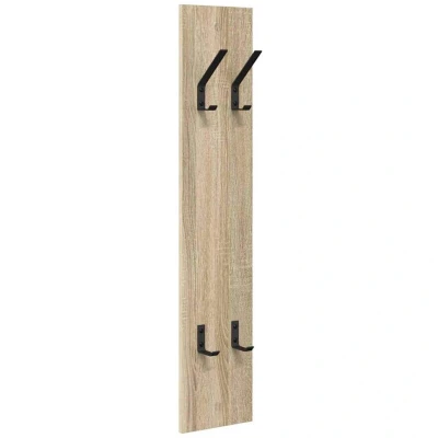 Image of vidaXL Wall mounted Coat Rack with Storage Sonoma oak Engineered wood