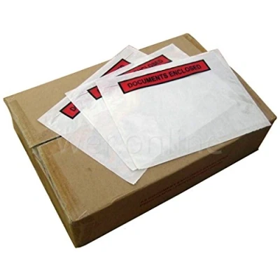 Image of Tenzalope Packing list Envelopes Polythene A5 Document Enclosed 225x168mm [Pack of 1000] Printed