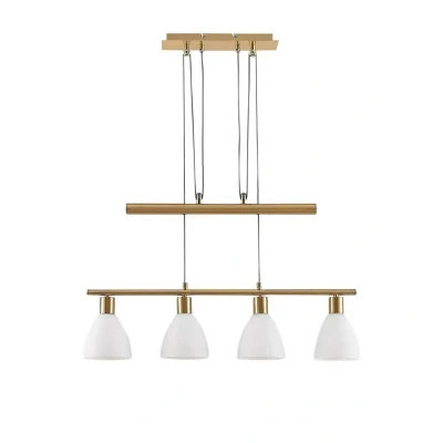 Image of ceiling light &#039;Simeon&#039; dimmable (modern) in Gold made of Glass for e.g. Living Room &amp; Dining (4 sources, E14) from Lindby pendant lighting, lamp, hanging