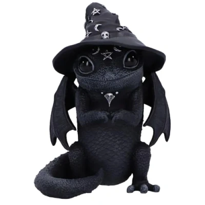 Image of Nemesis Now Azascale Lizzy Cult Cutie Figurine, Resin, Black, Cast in the Finest Expertly Hand Painted