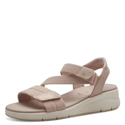 Image of TAMARIS Women&#039;s 8 88712 42 Wedge Sandal, Rose, 4 UK
