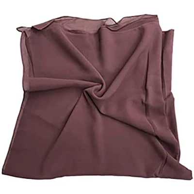 Image of KAV Women Plain Elegant Chiffon Head Scarf Hijab Silk Changer and Color Turban Light Large Maxi Hair Wrap Cover for Girls Shawl Piece (Grape)