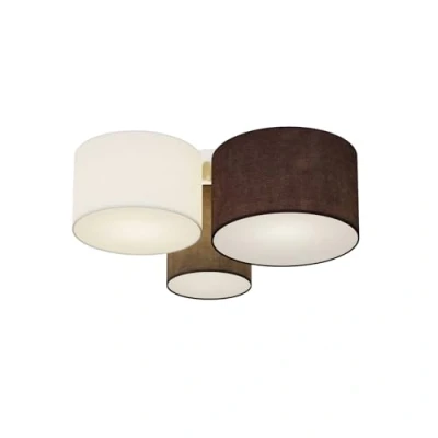 Image of Ceiling Light &#039;Laurenz&#039; dimmable (Modern) in Silver Made of Textile for e.g. Living Room &amp; Dining (3 Sources, E27) from Lindby lamp, lamp
