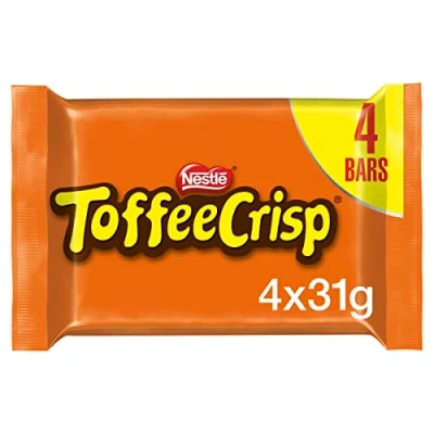 Image of Toffee Crisp Chocolate Bars Multipacks, 14 Pack of 4 x 31 g, (Total 56 Bars)
