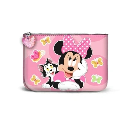 Image of Disney Minnie Mouse Kitten Small Square Coin Purse, Pink, 13 x 10 cm