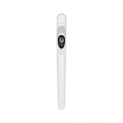 Image of ERA White Maxim Inline Locking Window Handle with Black Button