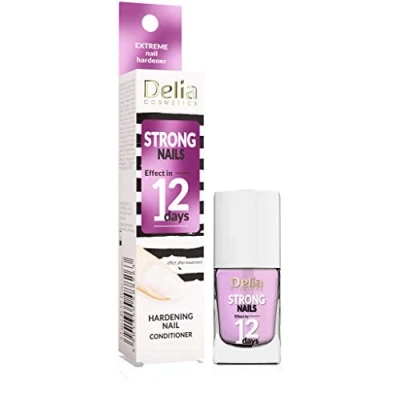 Image of Delia Cosmetics Nail Conditioner Extreme Hardener Nourishing Hardening Strenghtening Smooth &amp; Shiny Nails Express 12 Days Result 11ml