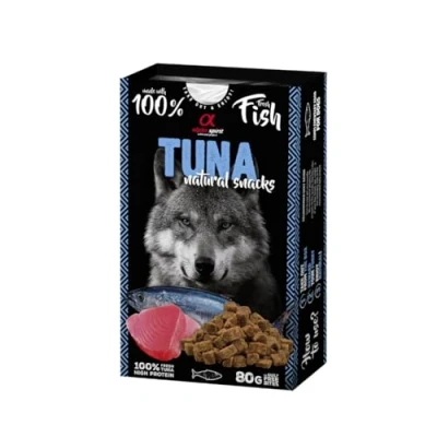 Image of Alpha Spirit Tuna Natural Dog Treats (80g) High Protein Grain Free Nutritional Values Suitable For All Breeds