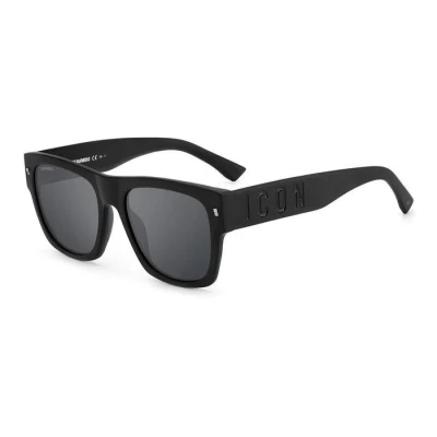 Image of Sunglasses Dsquared2 Icon 0004/s col. 003/t4 Man Square Matte black