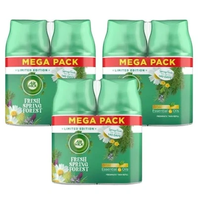 Image of 6 x Air Wick Freshmatic Automatic Spray Refill 250ml Fresh Spring Forest