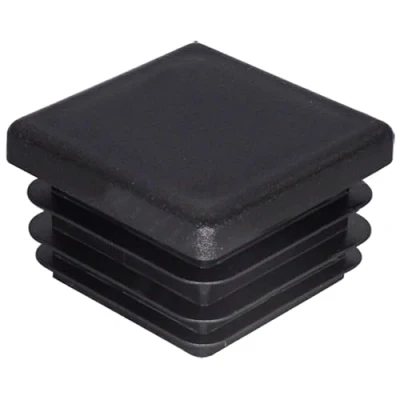 Image of SKIR&#039;CO (20 pcs) Square Plastic Plugs 30 x mm, Mat Tube End Caps, Inserts, Fence Post Plugs, Black RAL 9005