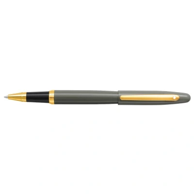 Image of Sheaffer VFM 9427 Glossy Light Gray Rollerball Pen With PVD Gold Tone Trim