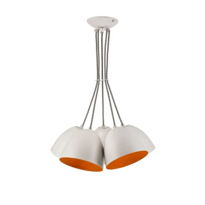 Image of Livia Cluster Pendant Ceiling Light White, 5x E27