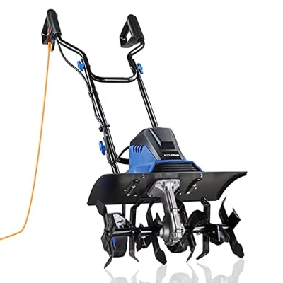 Image of Hyundai 1500w Electric Garden Tiller, Cultivator, Rotovator And Rototiller With 6 Angled Teeth, 450mm Working Width, 220mm Depth, 10m Power Cable, 3 Year Warranty