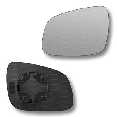 Image of Less4spares Replacement Wing Mirror Glass Left Compatible with Chevrolet Spark 2009 2015 CLIP ON Passnager Near Side N/S Convex