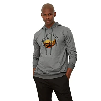 Image of Trendyol Man Regular fit Basic Hood Knitted Sweatshirt Gray
