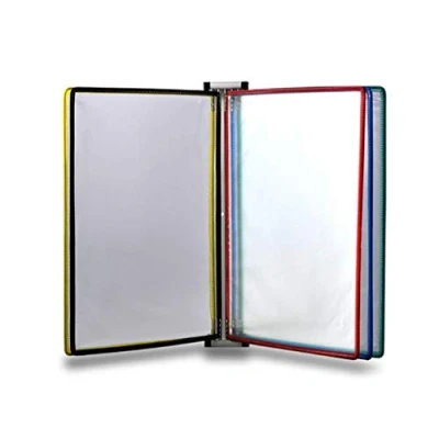 Image of ESGT Wall Mounted A4 Poster Flip Book Display with 5 Panels and 10 Pockets for