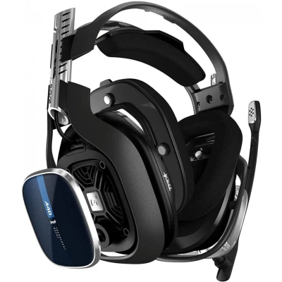 Image of ASTRO Gaming A40 TR Wired Headset, Audio V2, Dolby ATMOS, 3.5mm Jack, Swappable Mic, for PS5, PS4, PC, Mac, Nintendo Switch, Mobile Black/Blue