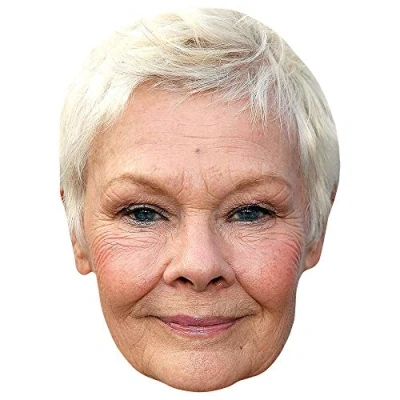 Image of Judi Dench (Smile) Celebrity Mask, Flat Card Face, Fancy Dress Mask