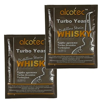 Image of Alcotec 2x Distiller’s Yeast Whisky with Glucoamylase Enzyme 73g 25L