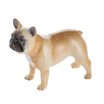 Image of John Beswick French Bulldog Fawn Figurine, Earthenware, Multi Colour, 11.5 x 4 9 cm