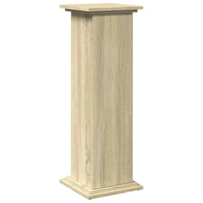 Image of vidaXL Display Stand with Storage/Plant Shelf Sonoma Oak 31 x 30 90 cm Engineered Wood