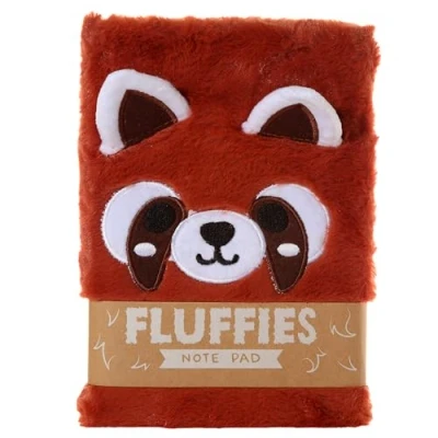 Image of Puckator Adoramals Red Panda Plush Fluffies A5 Notebook School Teacher Student Homework Study Planner Notepad Collage University Essentials Journals Planners Jotter Uni Gifts Stationery Supplies