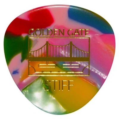 Image of Golden Gate MP 327 Deluxe Flat Pick Rounded Triangle Stiff Clown Barf Dozen