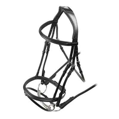 Image of Shires Velociti Padded Raised Flash Bridle (Havana, Cob)