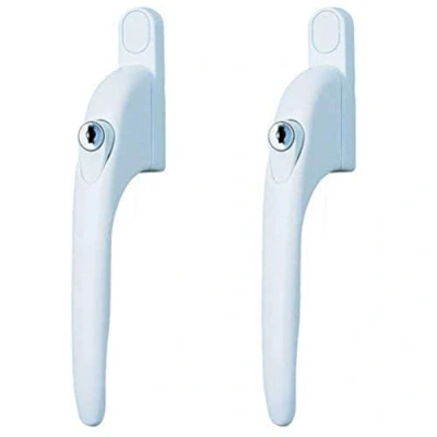 Image of Yale Universal Window Handles, Can be Used on Left and Right Handed Windows, Fits All Concealed Espagnolette Shoor Bolt Locking Systems with 7 mm Diameter Spindle, White, Pack of 2