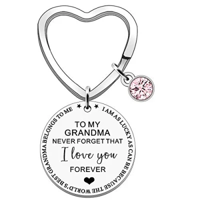 Image of FMCC Grandma Gifts Mothers Day for Best Keyring Birthday Christmas from Grandchildren Never Forget That I Love You Forever