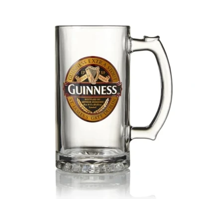 Image of Guinness Tankard With Classic Collection Red And Black Label Design