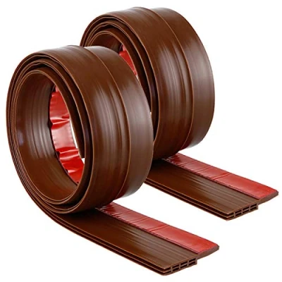 Image of 2 Packs Draft Excluder for Doors Door Weather Stripping Seal Strip, Under Draught Bottom of Insulation Strip Tape by YOUSHARES (Brown)