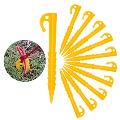 Image of Zocipro 30 Pcs Plastic Durable Camping pegs, Screw in Tent Strong Garden Ground Pegs with Spiral Design, Suitable for Accessories, Awning, Caravan Awnings