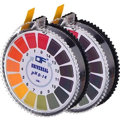 Image of Jovitec universal pH test paper strip roll, full range 0 14, 2 rolls, 5 m / roll