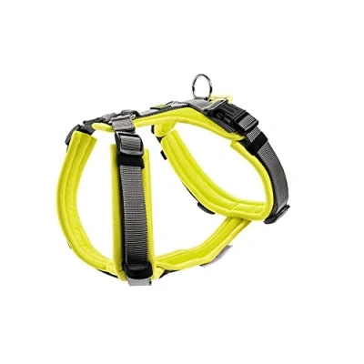 Image of HUNTER Dog Maldon Harness, Size L, Lime/Grey, Y Shape, High Durability, 4 Adjustment Options, 3M Scotchlite Reflective Material