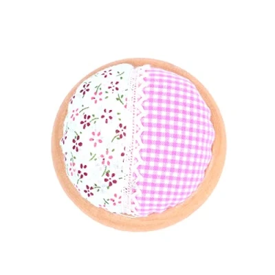 Image of ANCLLO 2PCS Needle Pin Cushion Polka Pumpkin Wrist Band Cushions Wearable Pincushion for Sewing (Pink)