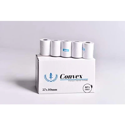 Image of Convex (20 Rolls) 57x40mm BPA Free Thermal Credit Card Machine Receipt Rolls