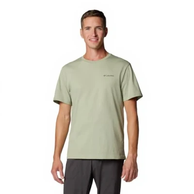 Image of Columbia Men&#039;s Barton Springs Short Sleeve Graphic Tee, Safari/Black, XL