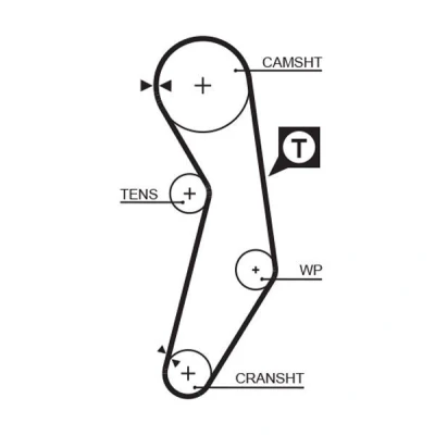 Image of 46457061, 46515401, 71749474, 7646725, 7742320 Timing Belt GATES FleetRunner Micro V Stretch Fit 5411XS 108 1029mm 15mm FIAT: Punto I Hatchback
