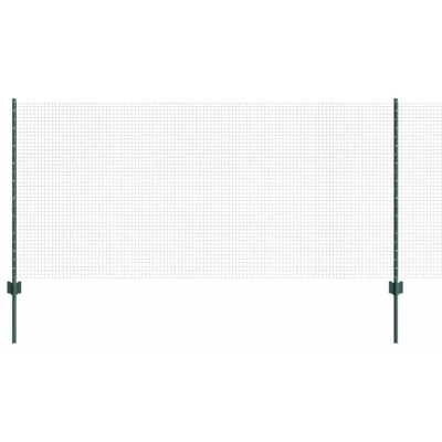 Image of vidaXL Chicken Wire Garden Fence Set of 2 Green Galvanised Steel