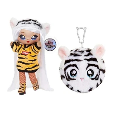 Image of Na Surprise 2 in 1 Fashion Doll and Plush Purse Collectable Series 4 Bianca Bengal