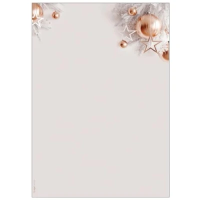 Image of SIGEL DP429 Christmas Motif Papers &quot;Christmas in rose gold&quot;, 90 gsm, A4, 100 sheets