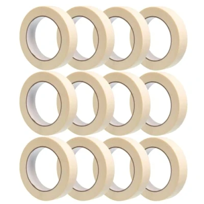 Image of Gocableties Masking Tape, Painting &amp; Decorating Strong Adhesive Tape (12, 25mm x 50m)