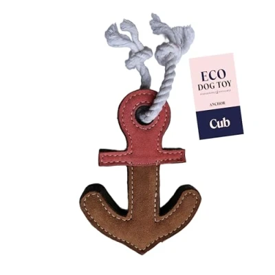 Image of Cub Eco Friendly Anchor Dog Toy Biodegradable &amp; Recyclable Pet Accessories Jute Suede Toys Gifts for Doys of All Breeds
